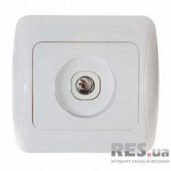АСКО-УКРЕМ Розетка TV белая РВtvсб-1-Sq-W