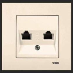 VIKO Розетка Karre RJ45 RJ11, крем (90960135)