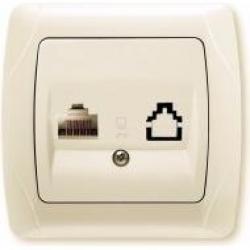 VIKO Розетка компьютерная CARMEN opaque (RJ45 CAT5е) кремовый