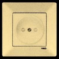 VIKO Розетка одинарная Meridian, с заслонками, кремовый (90970243)