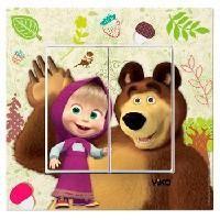 VIKO Выключатель Karre 2-клавишный Маша с Медведем (90962741)